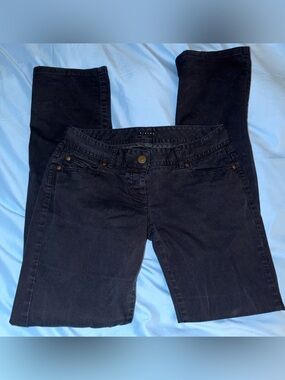 Sisley Black Jeans with Brushed Brass Button - Size: 44